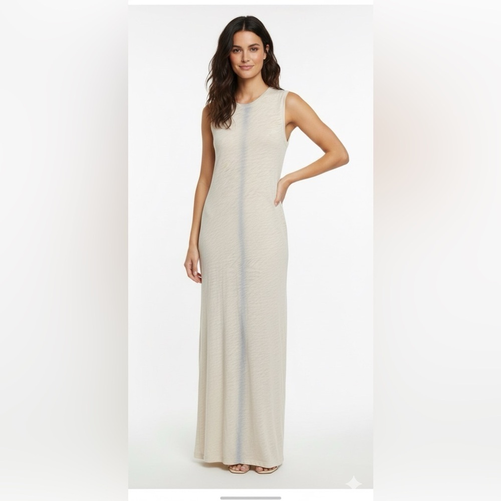 ATM Anthony Thomas Melillo Spray Paint Jersey Slub Cotton Maxi Dress size XS